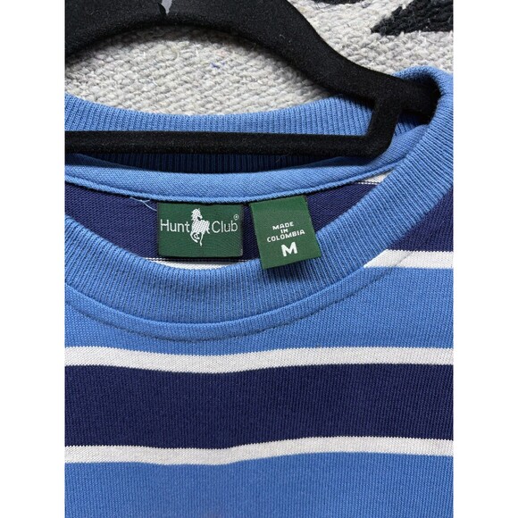 Vintage 90s Hunt Club striped long sleeve shirt NOS Medium - Picture 4 of 10